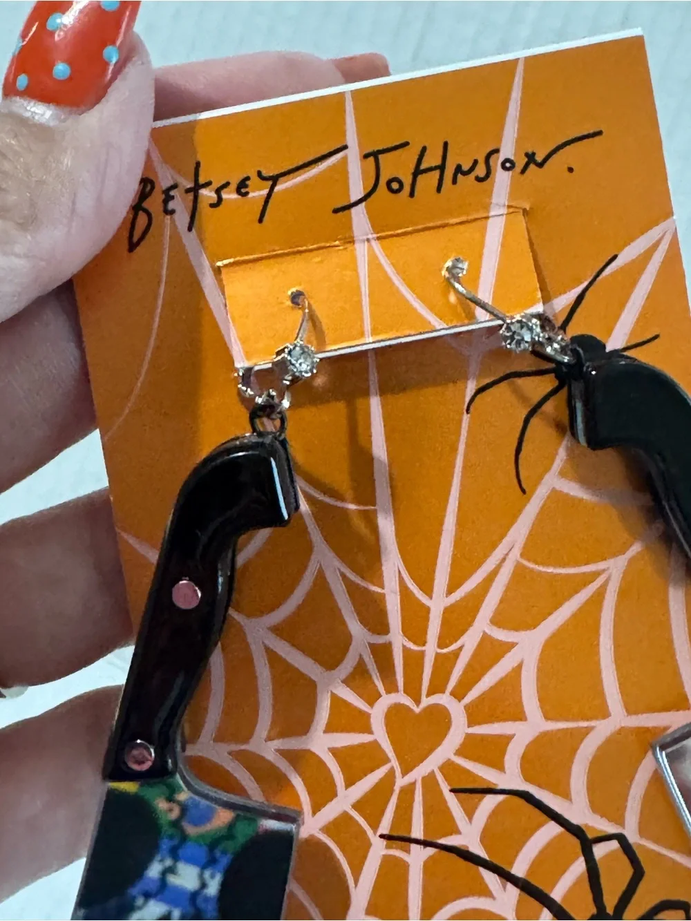 BETSEY JOHNSON CLEAVER LEVERBACK EARRINGS  BNWT
